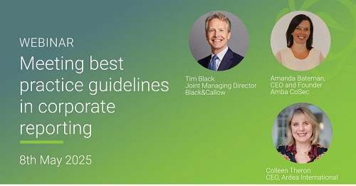 Join our 8th May webinar: Meeting Best Practice in Corporate Reporting