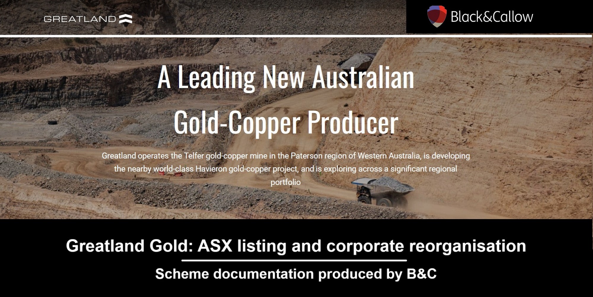 Uncovering the gold: B&C helps Greatland with its ASX listing and corporate reorganisation
