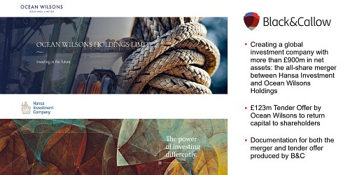Creating a £900m global investment company: Ocean Wilsons & Hansa