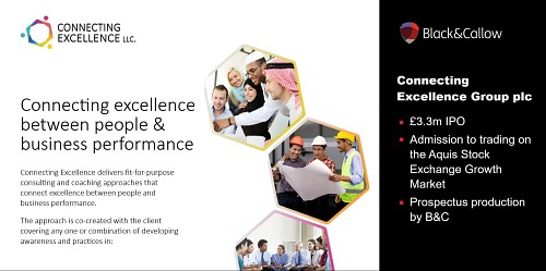 B&C helps Connected Excellence's £3.3m IPO